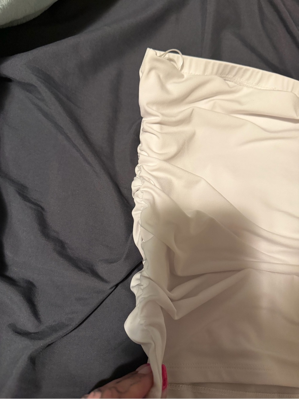 Strapless Ruched Tube Top - white - Picture 3 of 3